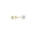 Boucles d'oreilles Carador fleur en or jaune 375/000 et oxyde de zircionium