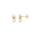 Boucles d'oreilles Carador fleur or jaune 375/000, perle et oxyde de zirconium