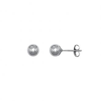 Boucles d'oreilles Carador boule 6 mm or blanc 375/000