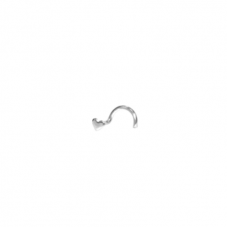 Piercing Carador cœur or blanc 375/000