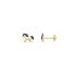 Boucles d'oreilles Carador cheval noir et blanc or jaune 375/000