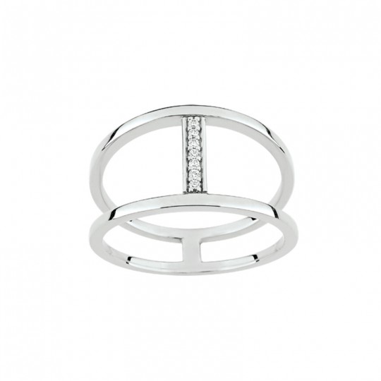 Bague En Argent 925 Et Zircons - Taille 52, Modèle Serpent - Réf. 337559-52 - Neuf Sans Emballage - Marque RMR