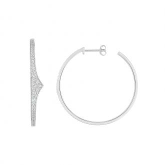 Boucles d'oreilles EOL Rebel Créoles argent 925/000, oxydes de zirconium