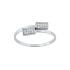 Bague LORE Promesse or blanc 375/000, oxydes de zirconium