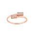 Bague LORE Promesse or rose 375/000, oxydes de zirconium