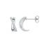 Boucles d'oreilles LORE Eclipse or blanc 375/000, oxydes de zirconium