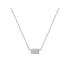 Collier LORE Promesse or blanc 375/000, oxydes de zirconium