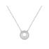 Collier LORE Eclipse or blanc 375/000, oxydes de zirconium