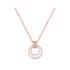 Collier LORE Confidence or rose 375/000, laque ivoire, oxydes de zirconium