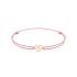 Bracelet LORE Béguin cordon rose, or rose 375/000