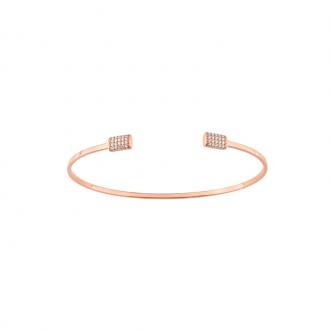 Bracelet jonc ouvert LORE Promesse or rose 375/001