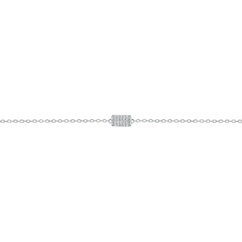 Bracelet LORE Promesse or blanc 375/000, oxydes de zirconium