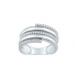 Bague LORE Eclipse cinq cercles or blanc 375/000, oxydes de zirconium