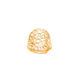 Bague Amporelle acier doré motif dentelle SR817-IPG