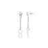 Boucles d'oreilles pendantes Amporelle infini en acier et céramique blanche WB763-IW