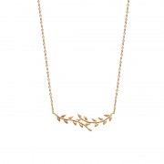 Collier Carador motif laurier plaqué or Collier Carador motif laurier plaqué or