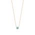 Collier Carador pastille pavée de turquoises en plaqué or