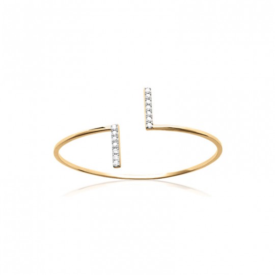 Piercing Nombril Titane Premium Avec 2 Zircons Sertis - Design Triangulaire Original Et Élégant, Épaisseur 1.6mm