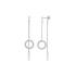 Boucles d'oreilles pendantes EOL New Minimale cercle serti d'oxydes de zirconium en argent 925/000