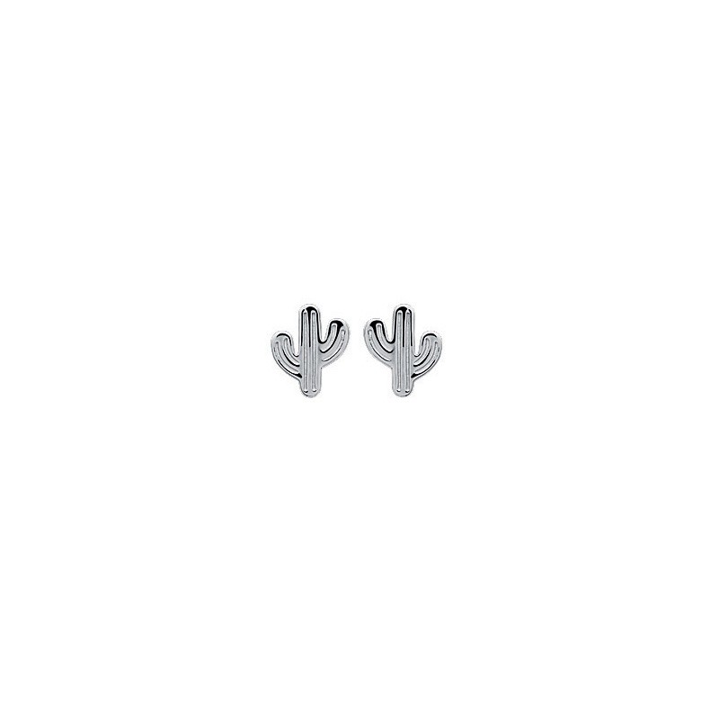 Boucles d'oreilles Carador motif cactus en argent 925/000