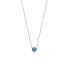 Collier  Carador pastille pavée de turquoises en argent 925/000