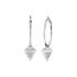 Boucles d'oreilles Guess créoles avec breloque métal argenté UBE82055