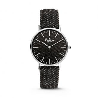 Montre Colori Denim bracelet noir 36 mm 5-COL413