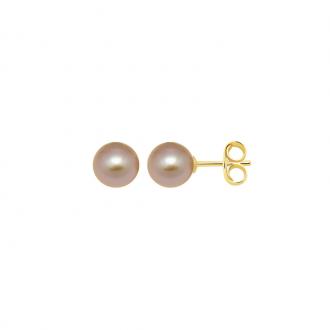 Boucles d'oreilles Carador perle de culture d'eau douce 4 mm, or jaune 375/000