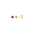 Boucles d'oreilles Carador solitaire rubis or jaune 375/000