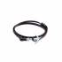 Bracelet Phebus cuir marron et fermoir acier ancre 35-0850