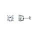 Boucles d'oreilles puces Carador argent 925/000 et oxyde de zirconium rond 10 mm