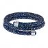 Bracelet double jonc Swarovski Bangle bleu 5237752