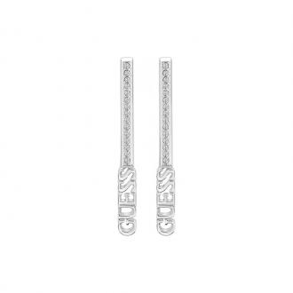 Boucles d'oreilles Guess Linear en métal argenté UBE82031