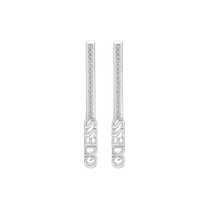 Boucles d'oreilles Guess Linear en métal argenté UBE82031