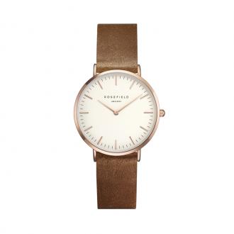 Montre Rosefield collection Tribeca dorée rose et marron TWBRRC-T55