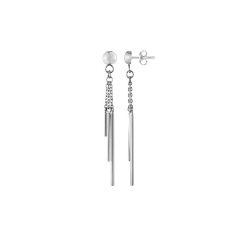 Boucles d'oreilles pendantes Amporelle acier WB590/N