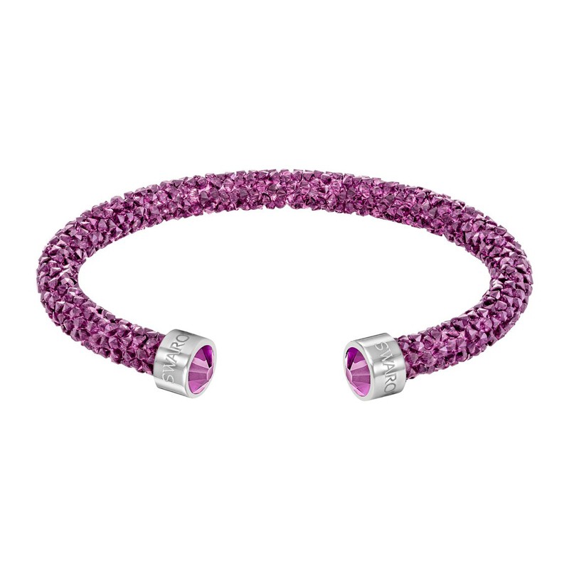 Bracelet jonc ouvert Swarovski Crystaldust Fuchia 5273636