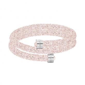 Bracelet Jonc double Swarovski Crystaldust rose pale 5273640