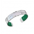 Cuir Les Georgettes Small Irisé argent/Vert