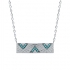 Collier Carador plaque incas en argent 925/000 or et turquoise