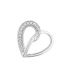 Collier Carador coeur or blanc 375/000 et diamant