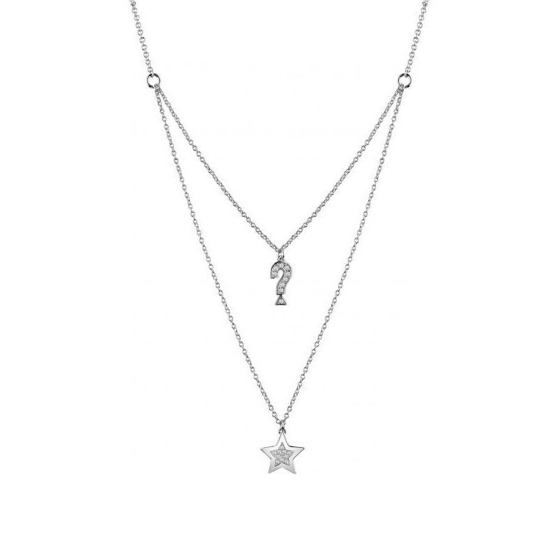 Collier Guess Feelguess double chaine argenté UBN83066