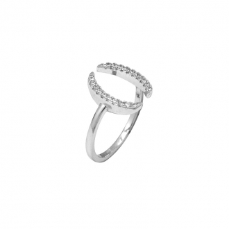 Bague Silver Pop ovale argent 925/000 et oxydes de zirconium 