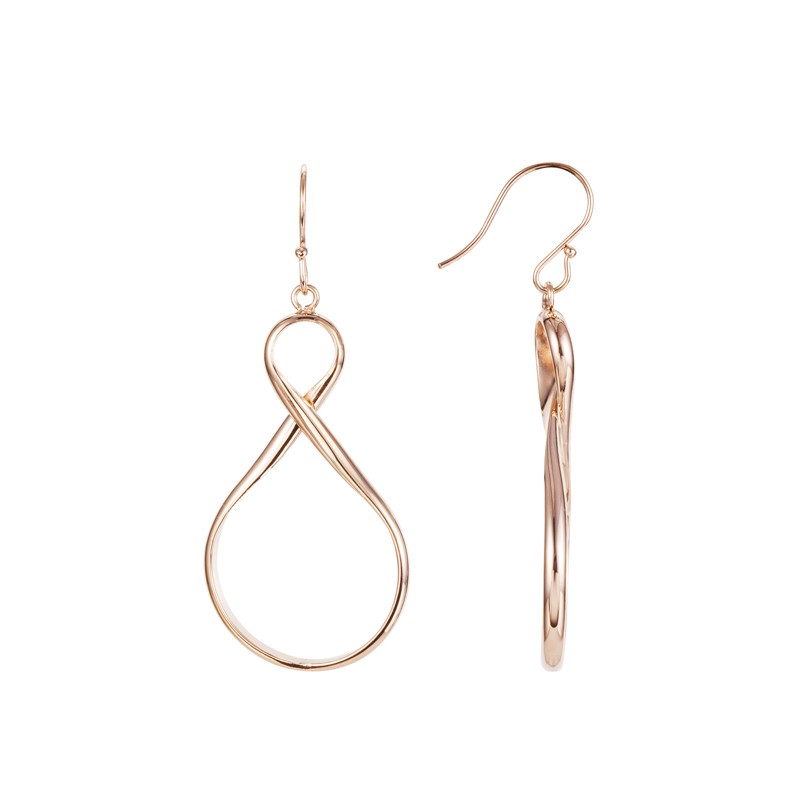 Boucles d'oreilles Amporelle boucle en acier doré rose LWB3224-IPR