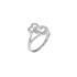 Bague Carador double cœurs en argent 925/000 et oxydes de zirconium Bague Carador double cœurs en argent 925/000 et oxydes de zirconium