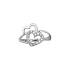 Bague Carador double cœurs en argent 925/000 et oxydes de zirconium Bague Carador double cœurs en argent 925/000 et oxydes de zirconium