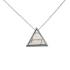 Collier Silver Pop pendentif Triangle Howlite et argent 925/000