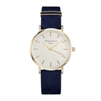 Montre Rosefield The West Village bleue et or WBUG-W70