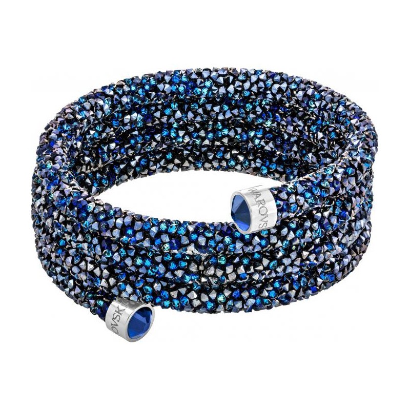 Bracelet triple jonc Swarovski Bangle bleu 5294928