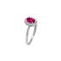 Bague Carador Joaillerie argent 925/000, oxydes de zirconium et pierre rouge